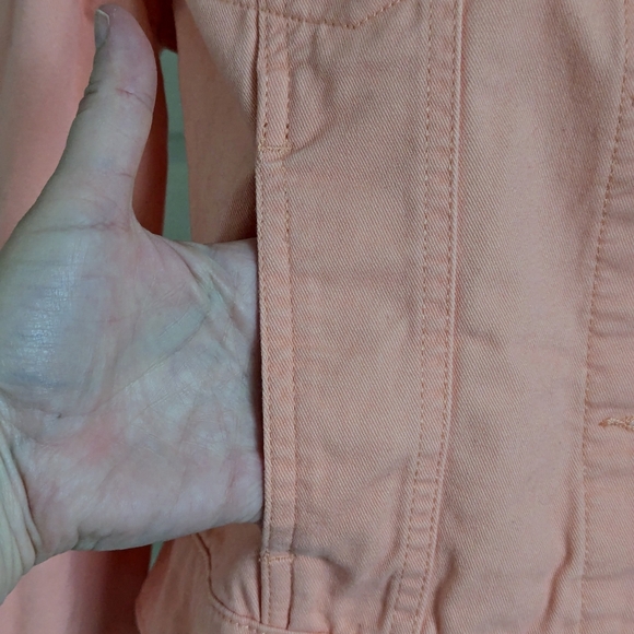 🛑NOT AVAILABLE🛑 Faded Glory peach women's denim jacket, size small (4-6) - Picture 11 of 15